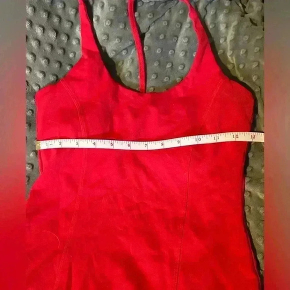 Montiel Red‎ T-Back Running Yoga Workout Top, Size Small - Picture 3 of 9